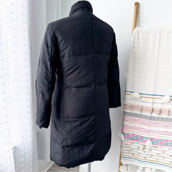 Max Mara Weekend Black Zip Up Long Reversible Puffer Coat Women’s Size US 14 - Picture 5 of 11